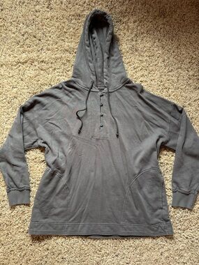 Aerie Beach Weekend Hoodie Womens sz M Oversized Grey